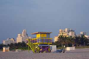 Life Guard Station in South Beach Miami.