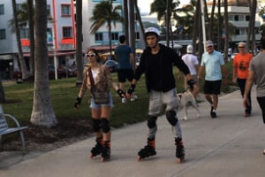 Rollerblading.