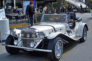 White Convertable Car