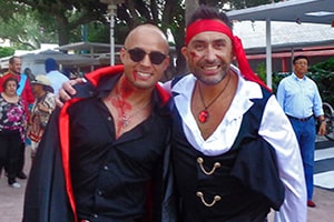 Two Men Dressed as Pirates