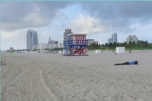 The Life Guard Station in South Beach Miami. 