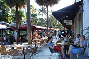 South Beach Miami. Women walking.